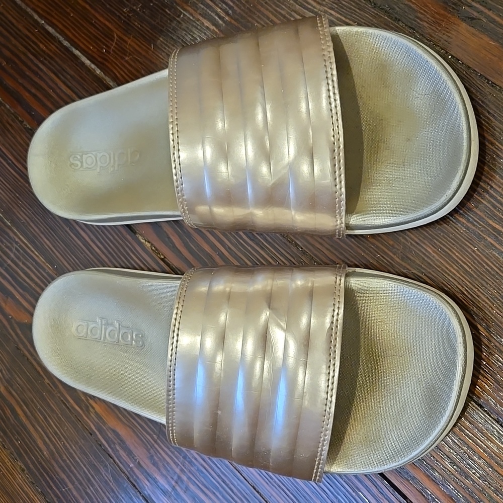Adidas slides...womens size 9